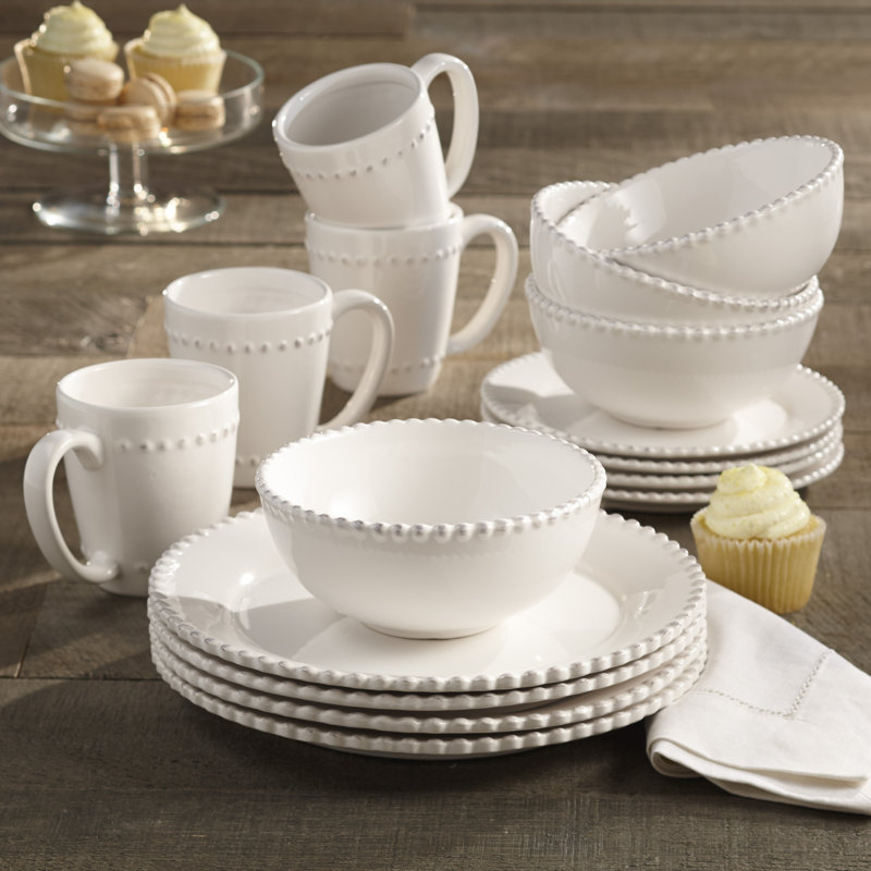 Beachcrest Home Milford 16 Piece Dinnerware Set, Service for 4 & Reviews